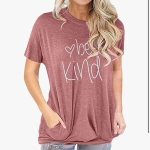 Be Kind Short Sleeve Pocket Shirt Loose Fitting Tee